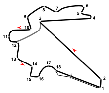 A track map of the Korea International Circuit.