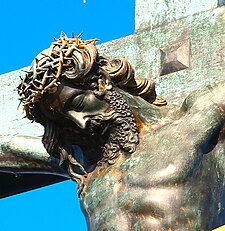Hlava Krista z krucifixu na Karlově mostě