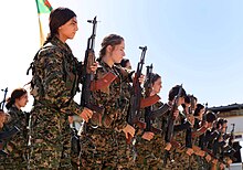 The YPG, Women's Protection Units Kurdish YPG Fighters (30358638660).jpg