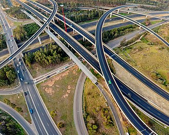 interchange interchanges stack interstate freeway mind