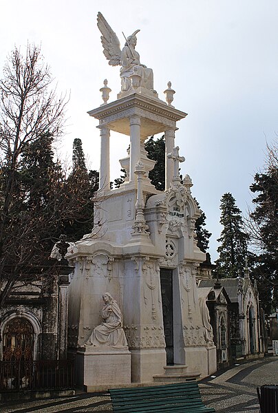 File:Lisbon, Cemitério dos Prazeres, vault of the Carvalho Monteiro family.JPG