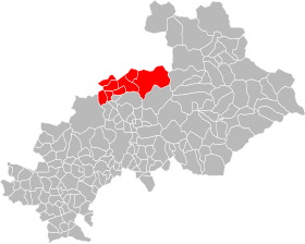 Lokalisering av fellesskapet til Valgaudemar kommuner