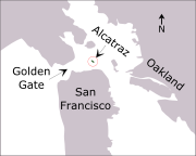 Offshore, øst for Golden Gate.