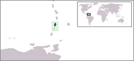 Карта, показывающая месторасположение Сент-Винсента и Гренадин