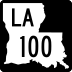 Louisiana Highway 100 marker