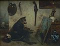 Malująca małpa lub Wnętrze pracowni (1833)