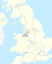 M56 motorway (Great Britain) map