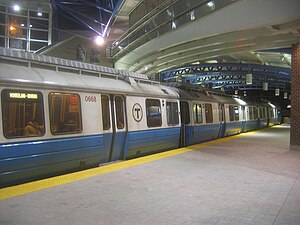 MBTA Blue Line train at Airport Station in 2005.jpg