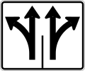 R3-H8bn Lane Use Control Sign (LT-TR)