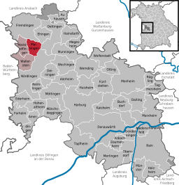 Läget för Maihingen i Landkreis Donau-Ries