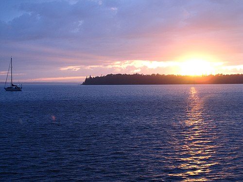 Contre-jour Maine sunset