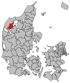 Poziția localității Comuna Morsø