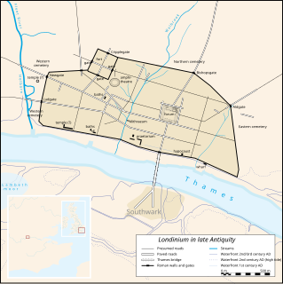 Londinium settlement established on the current site of the City of London