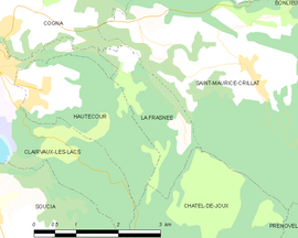 Mapa obce La Frasnée