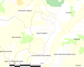 Mapa obce Saint-Robert