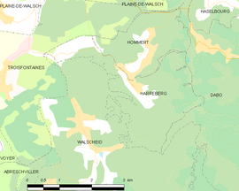 Mapa obce Harreberg