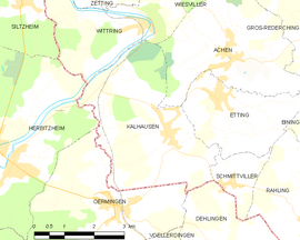 Mapa obce Kalhausen