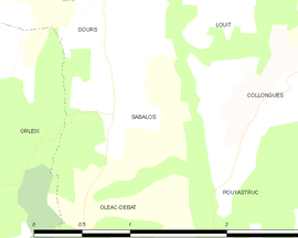 Mapa obce Sabalos
