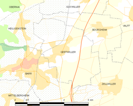 Mapa obce Gertwiller