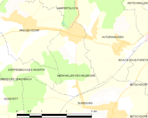 Poziția localității Merkwiller-Pechelbronn