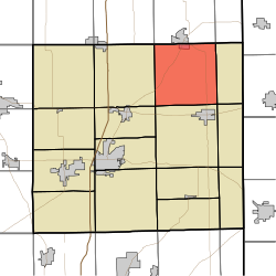 Map highlighting Franklin Township, DeKalb County, Indiana.svg
