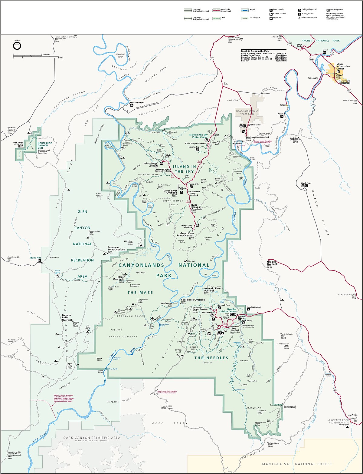 canyonlands national park map File Map Of Canyonlands National Park Jpg Wikimedia Commons canyonlands national park map