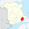 Mapa de New Brunswick destacando el condado de Albert.png