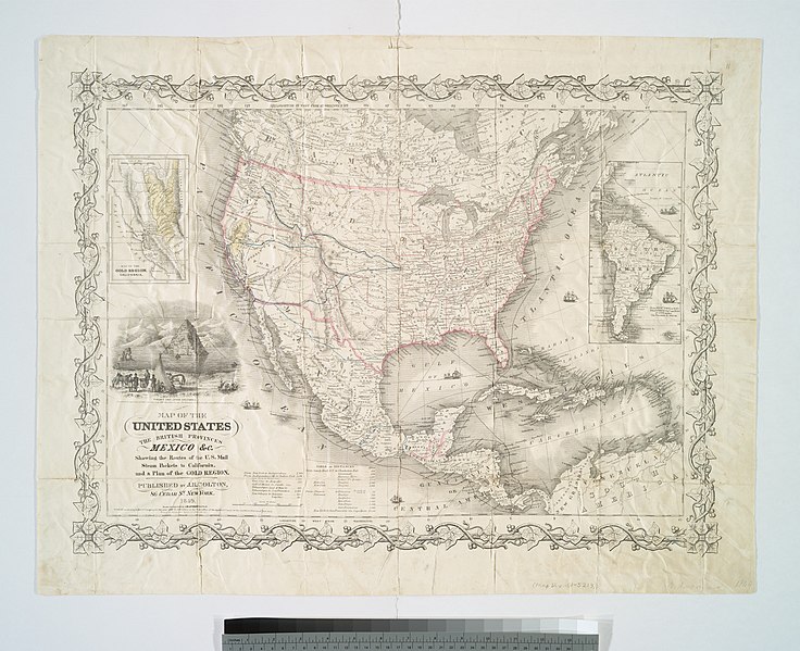File:Map of the United States, the British provinces, Mexico, &c. - showing the routes of the U.S. mail steam packets to California and a plan of the gold region (NYPL b15375338-434867).jpg