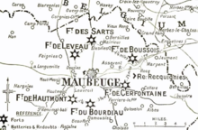 Maubeuge fortress zone, 1914 Maubeuge fortress zone, 1914.png