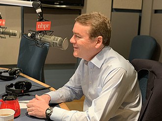 Michael Bennet on-air during The Exchange in 2020 Michael Bennet on NHPR'S The Exchange.jpg