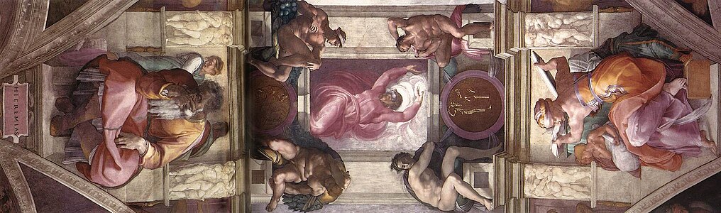 1st bay Main category: Sistine Chapel ceiling - Separation of Light from Darkness