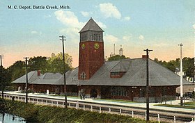 Michigan Central Depot Post Card Battle Creek MI.jpg