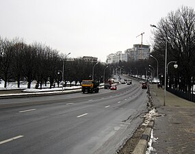 Участак вуліцы на левым беразе Свіслачы