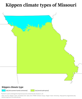 <span class="mw-page-title-main">Climate change in Missouri</span> Climate change in the US state of Missouri