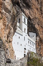 Upper church of the Serbian Orthodox Ostrog Monastery Monasterio de Ostrog, Montenegro, 2014-04-14, DD 11.JPG