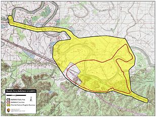 Map of Monett's Ferry Battlefield core and study areas by the American Battlefield Protection Program. Monett's Ferry Battlefield Louisiana.jpg