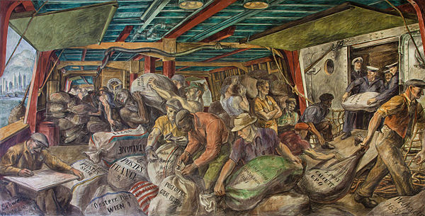 Unloading the Mail, Mural in the William Jefferson Clinton Federal Building