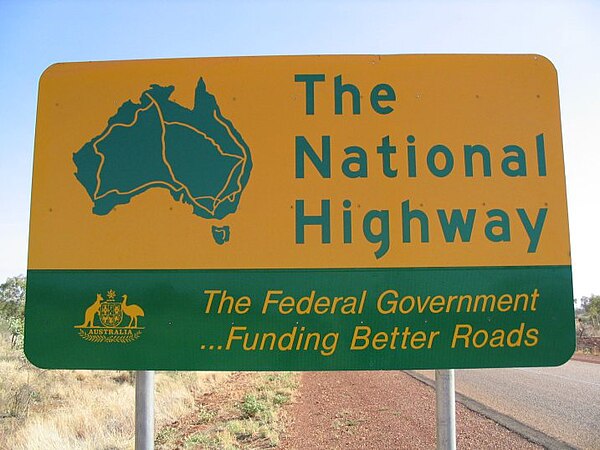 Road sign of the National Highway.