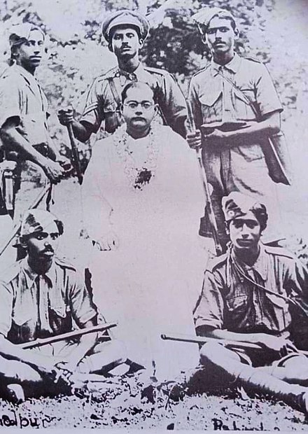 Subhash Chandra Bose along with members of Bengal Volunteers