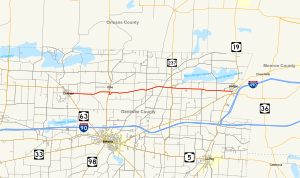 Map of New York State Route 262