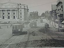 Newark Trolley line on Market Street near the present-day courthouse