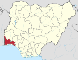 Luogo dello stato di Ogun in Nigeria