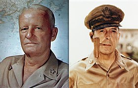 Photo d'identité couleur de 2 militaires. L'un devant une carte, le second, pipe à la bouche et casquette sur la tête.
