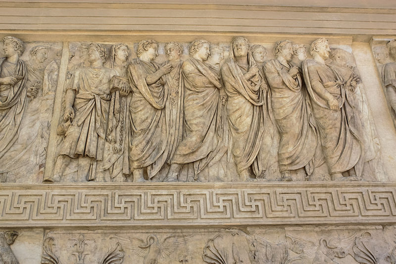 File:North wall of Ara Pacis, Rome.jpg