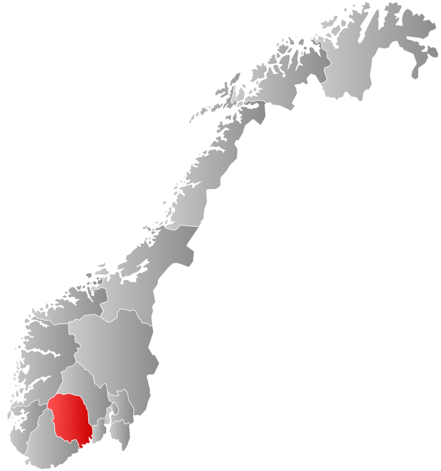 Localização de Telemark na Noruega