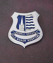 The hospital badge awarded to trained Old Manor Hospital nurses between approximately 1960 and 1974 OMH Badge.jpg