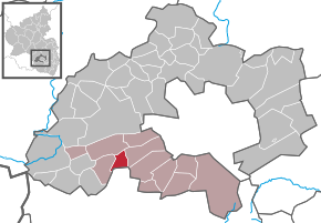 Poziția Oberarnbach pe harta districtului Kaiserslautern