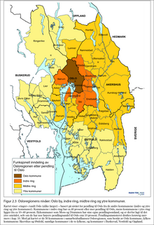 Osloregionens nivåer - Oslo by, indre ring, midtre ring og ytre kommuner.png