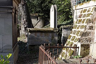 підпірна стінка з контрфорсом на кладовищі Пер-Лашез, Франція