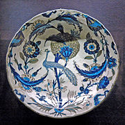 Iznik "Peacock Dish", c. 1540-1555. Louvre